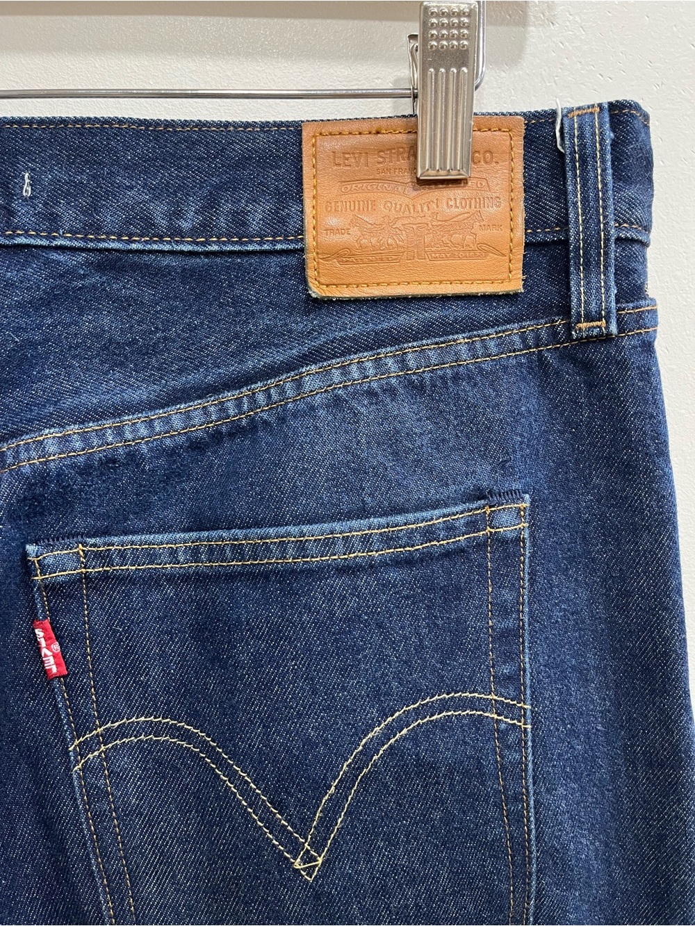 Levi’s Premium Denim RIBCAGE Straight Jeans Wide Cuff Selvedge Womans Size 31 - Picture 7 of 10